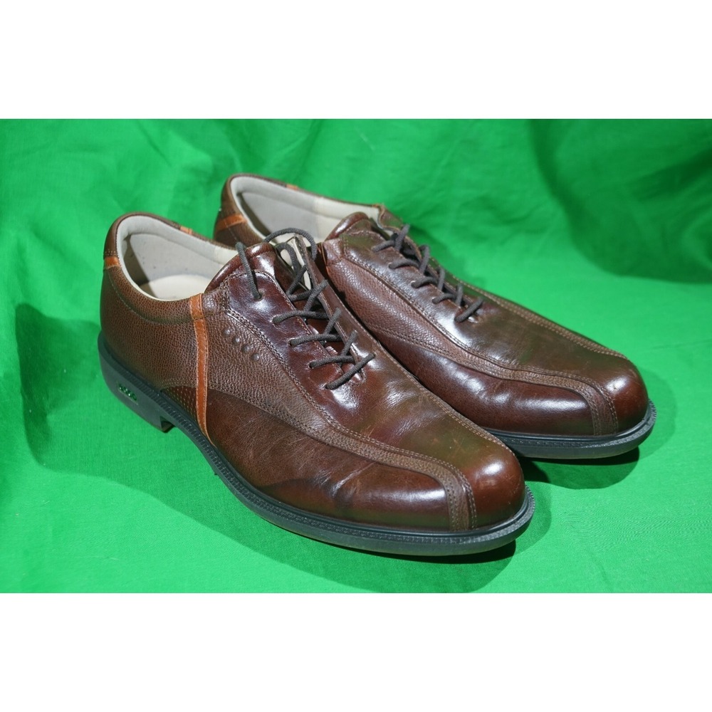 ECCO Dark Brown Leather Spikeless Golf Shoes EU 42 / US 8-8.5